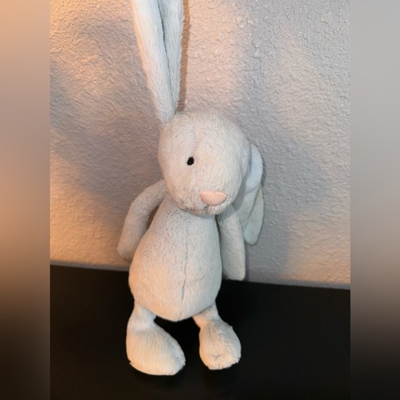 Jellycat Baby Bashful Blue Bunny 10” Stuffed Animal RATTLE - Picture 3 of 4